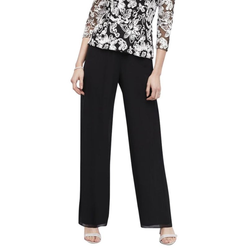 Alex Evenings Women's Straight Leg Dress Pant (Petite Regular Plus Sizes), Black, M - Image 1